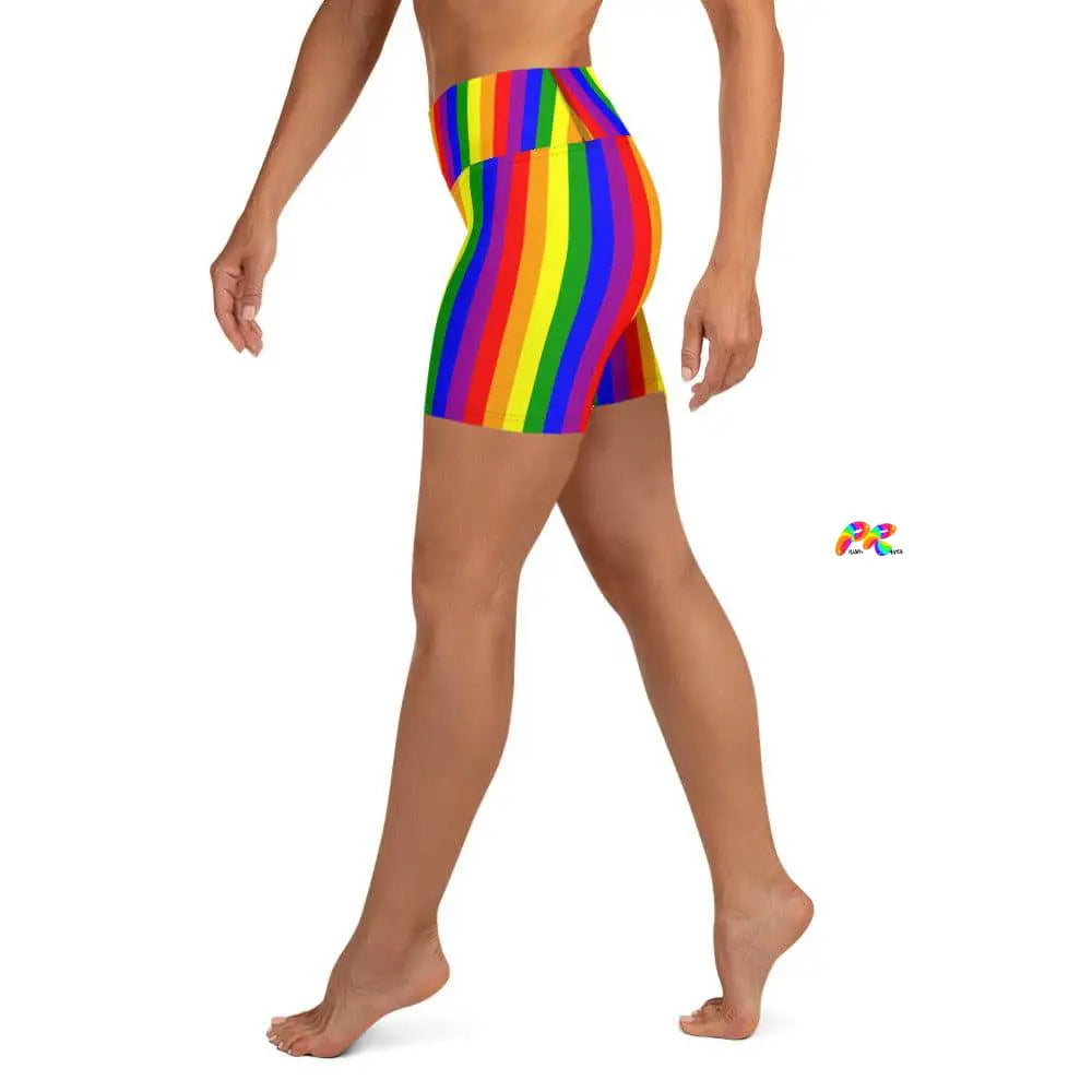 Pride High-Waist Yoga Shorts