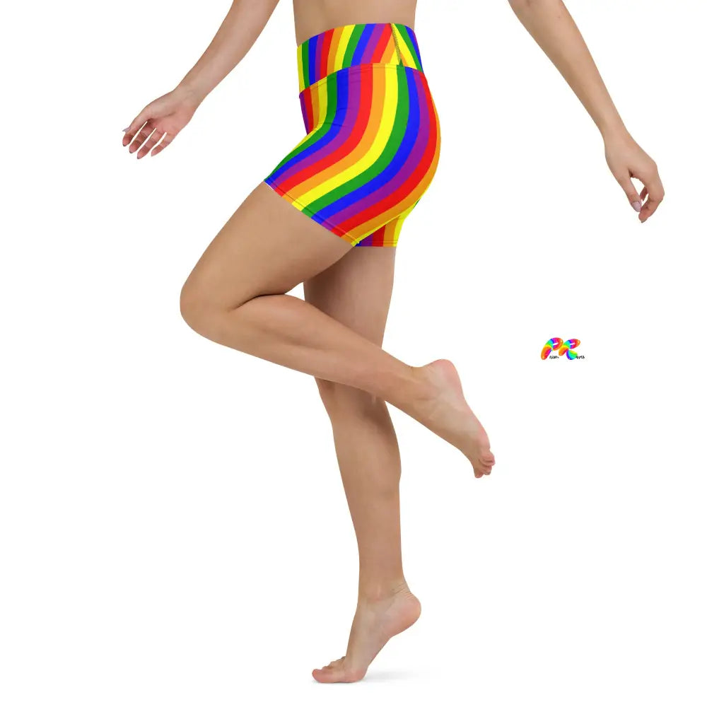 Pride High-Waist Yoga Shorts