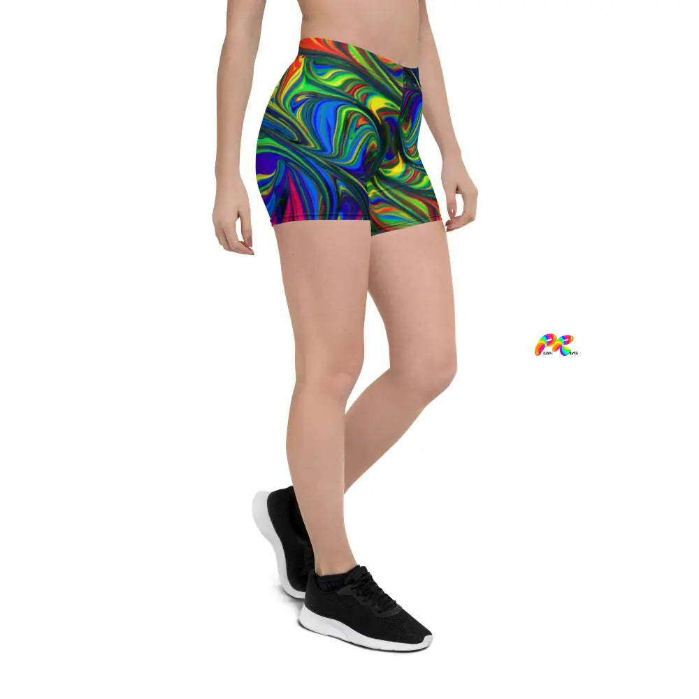 Pride Paint Festival Yoga Shorts