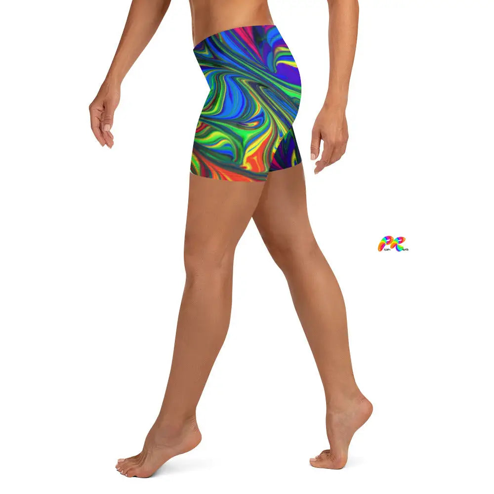 Pride Paint Festival Yoga Shorts