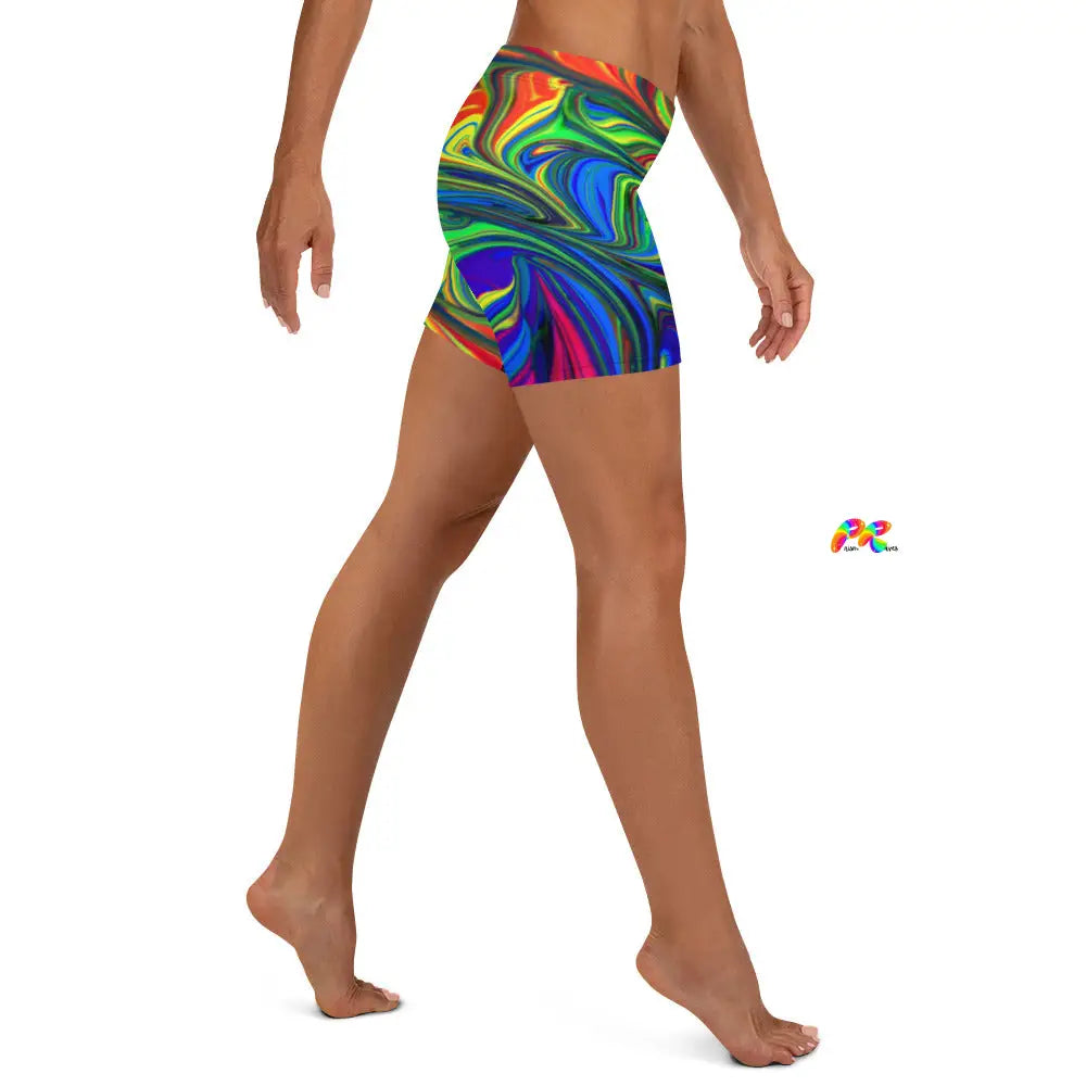 Pride Paint Festival Yoga Shorts