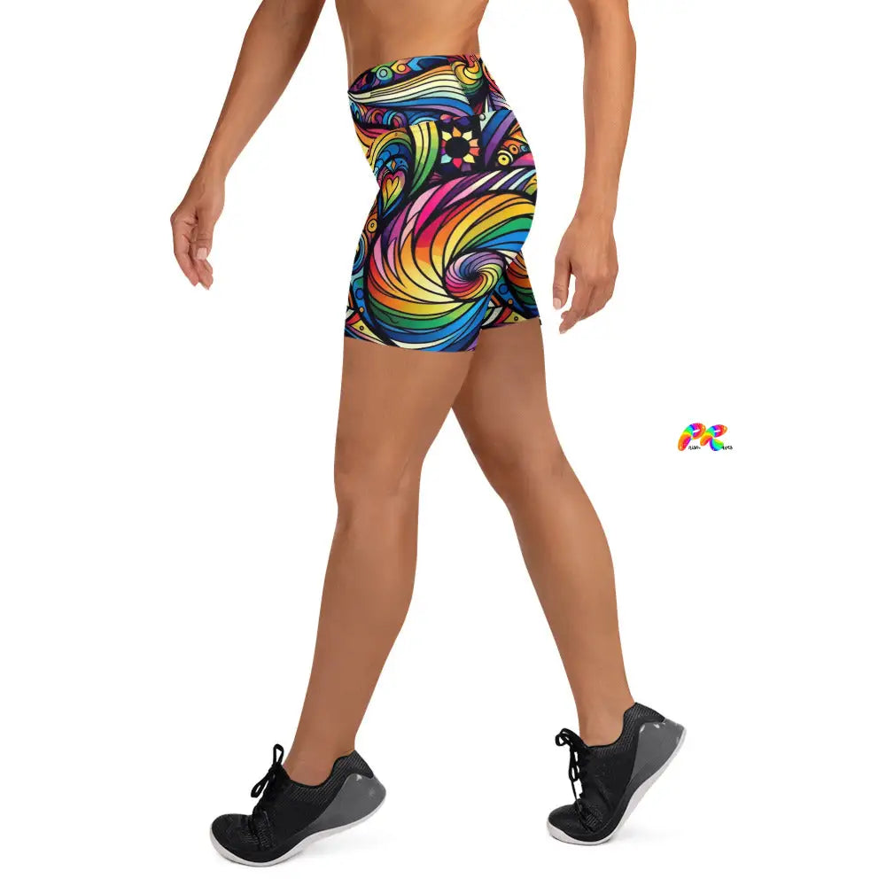 Pride Swirl Yoga Shorts