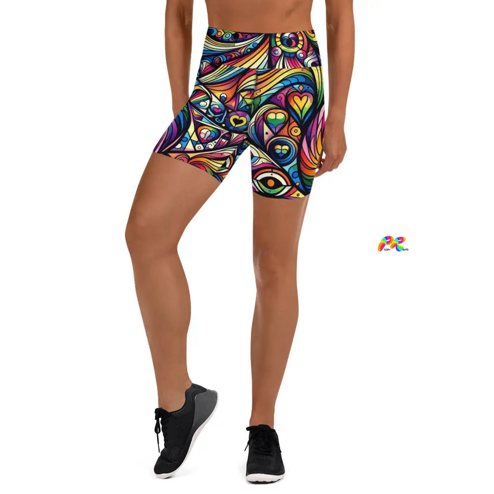 Pride Swirl Yoga Shorts