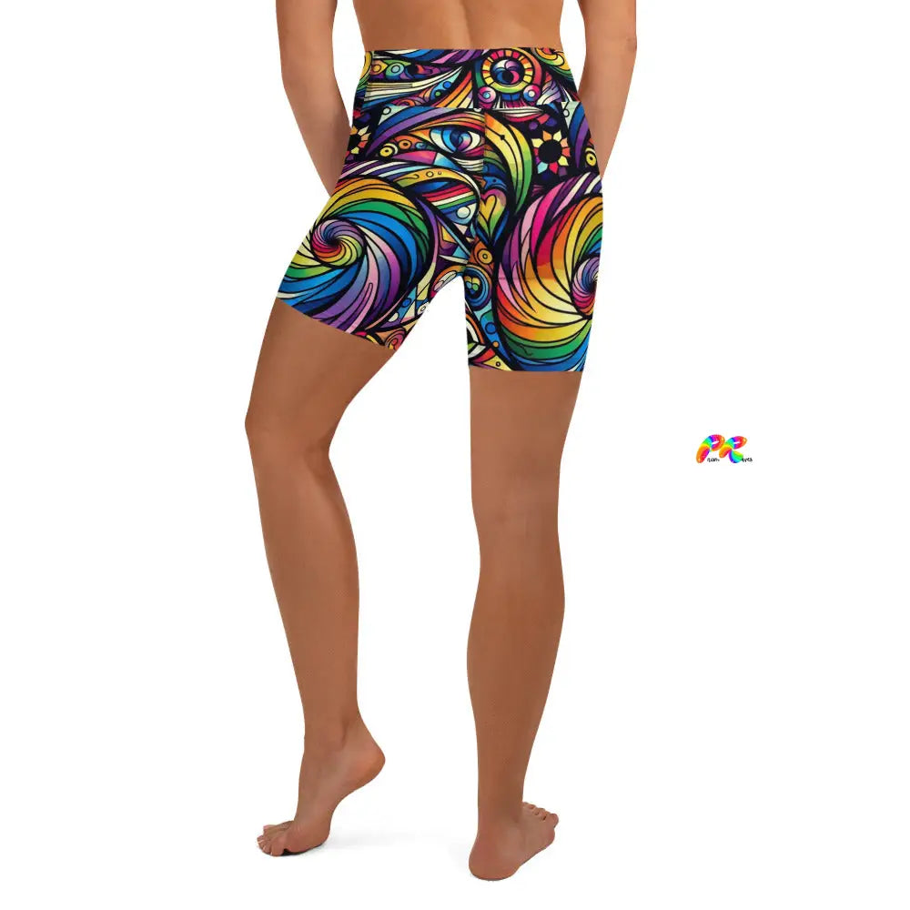 Pride Swirl Yoga Shorts