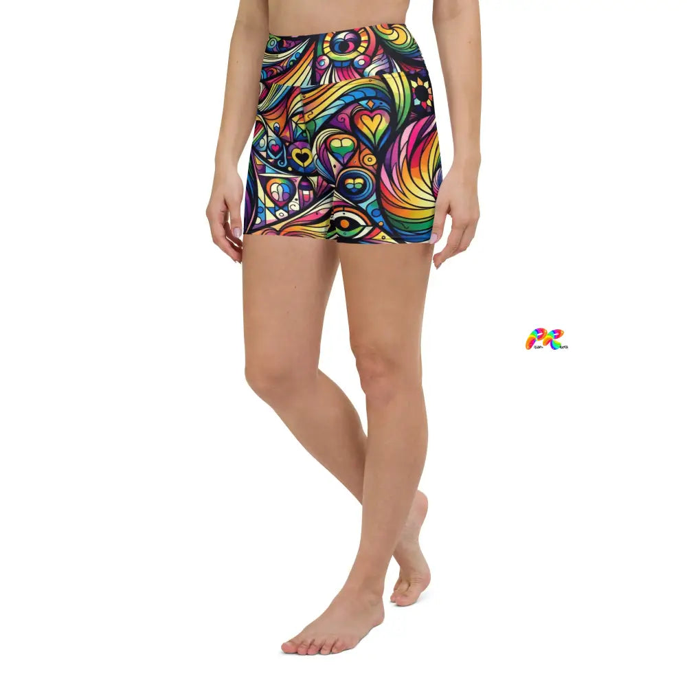 Pride Swirl Yoga Shorts