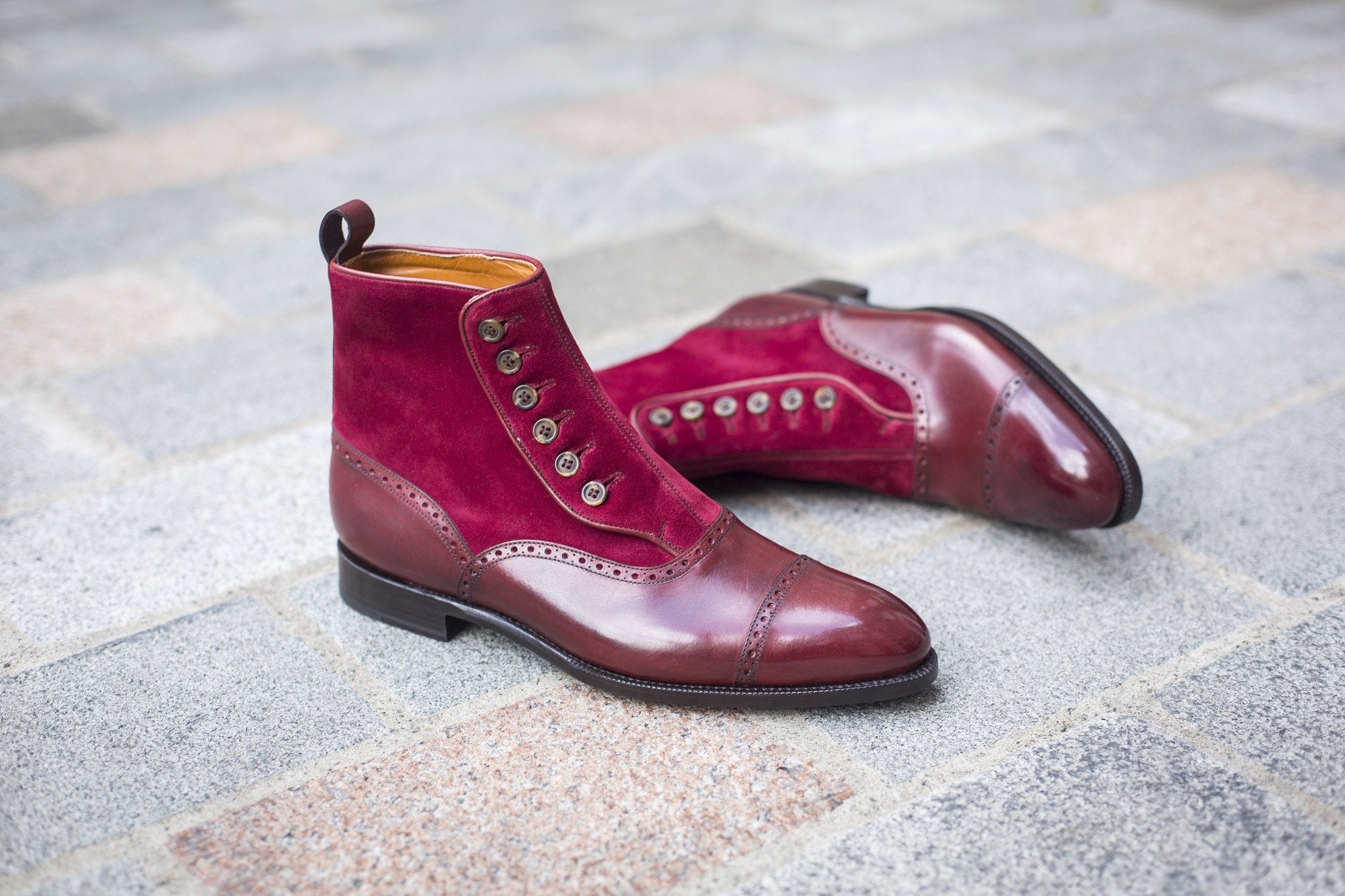 Puyallup - MTO - Burgundy Calf / Burgundy Suede - NGT Last - Single Leather Sole