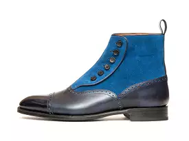 Puyallup - MTO - Navy Museum Calf / Dark Teal Suede - NGT Last - Single Leather Sole