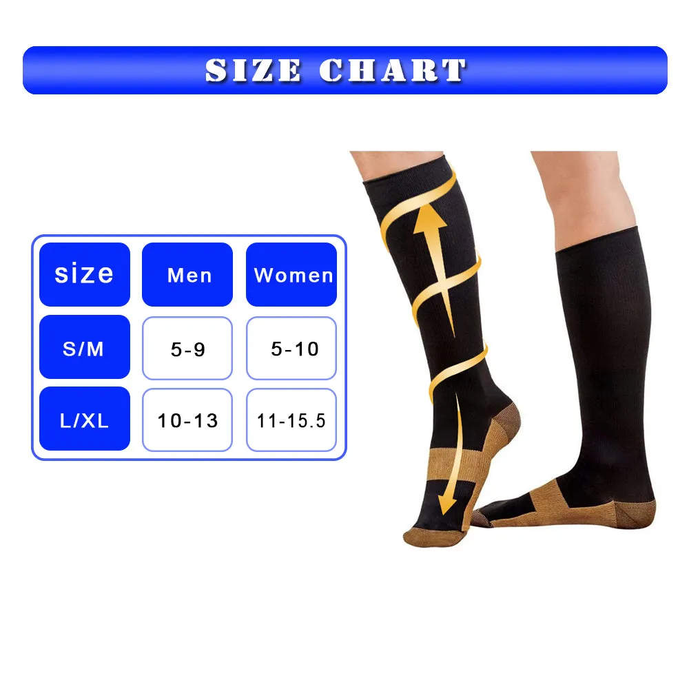 Red Blood Circulation Promotion Slimming Compression Socks for Men