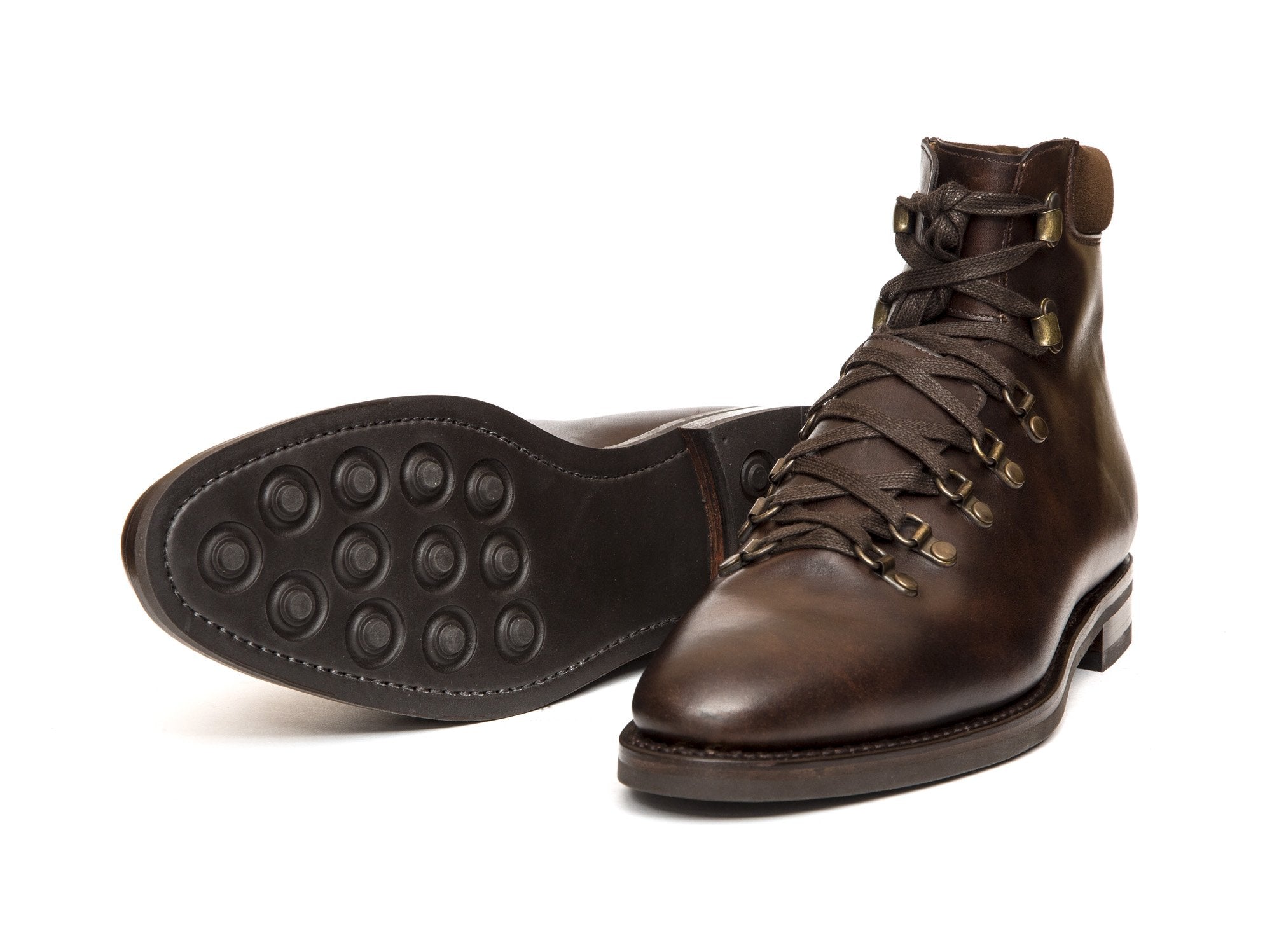 Snoqualmie - MTO - Dark Brown Museum Calf / Dark Brown Suede - TMG Last - Country Rubber Sole