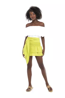 Solids Tie Short Skirt