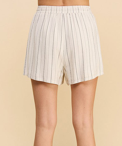 Stripe Shorts - Natural