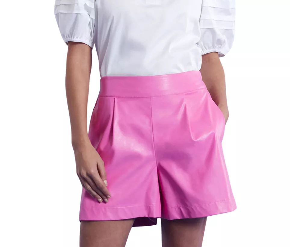 Tyler Boe Stevie Faux Leather Short - Cheeky Pink