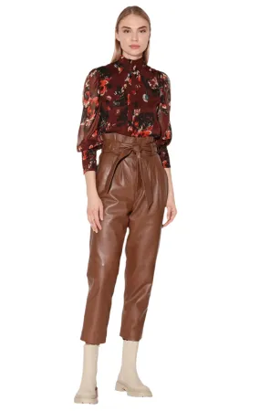 Walter Baker Maggie Leather Pant in Walnut