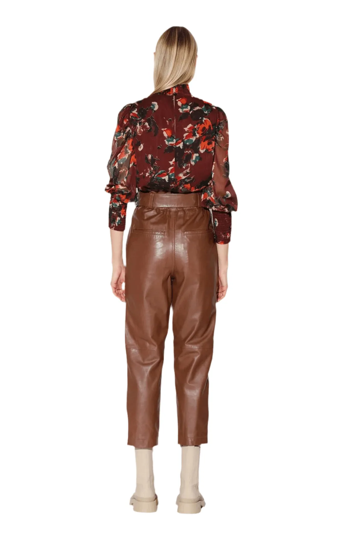 Walter Baker Maggie Leather Pant in Walnut