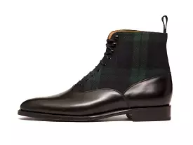 Wedgwood - MTO - Black Calf / Blackwatch Tartan - TMG Last - Single Leather Sole