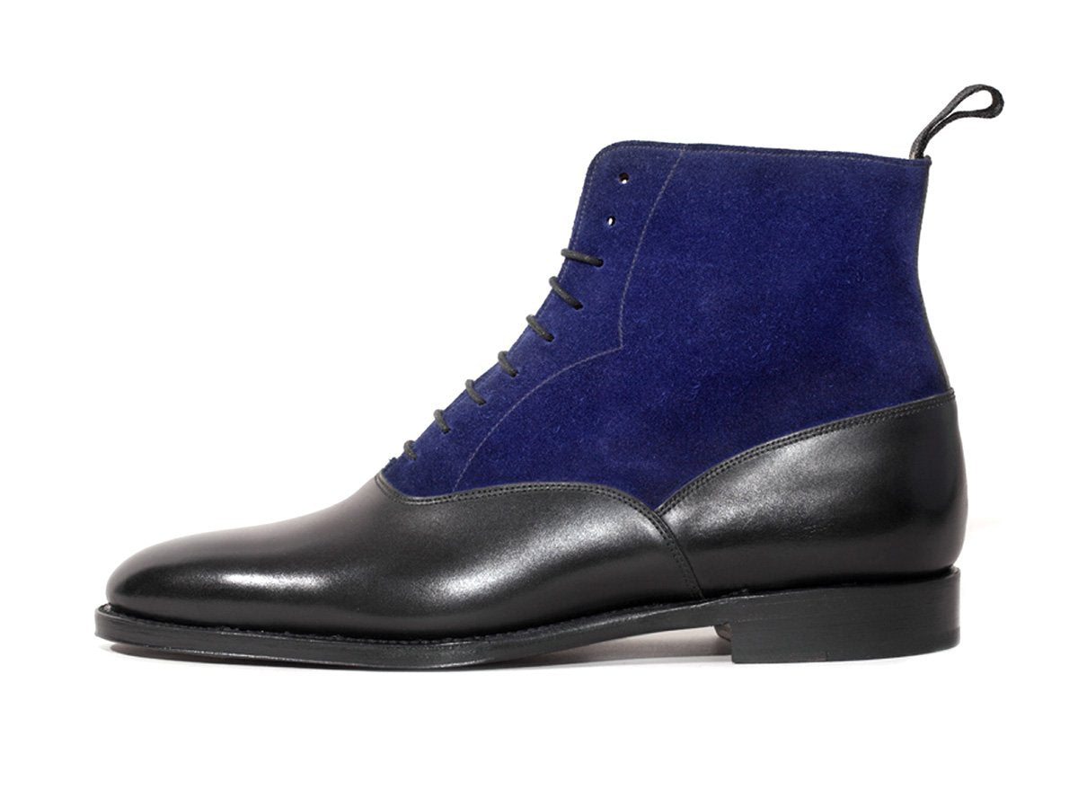 Wedgwood - MTO - Black Calf / Vivid Blue Suede - TMG Last - Single Leather Sole