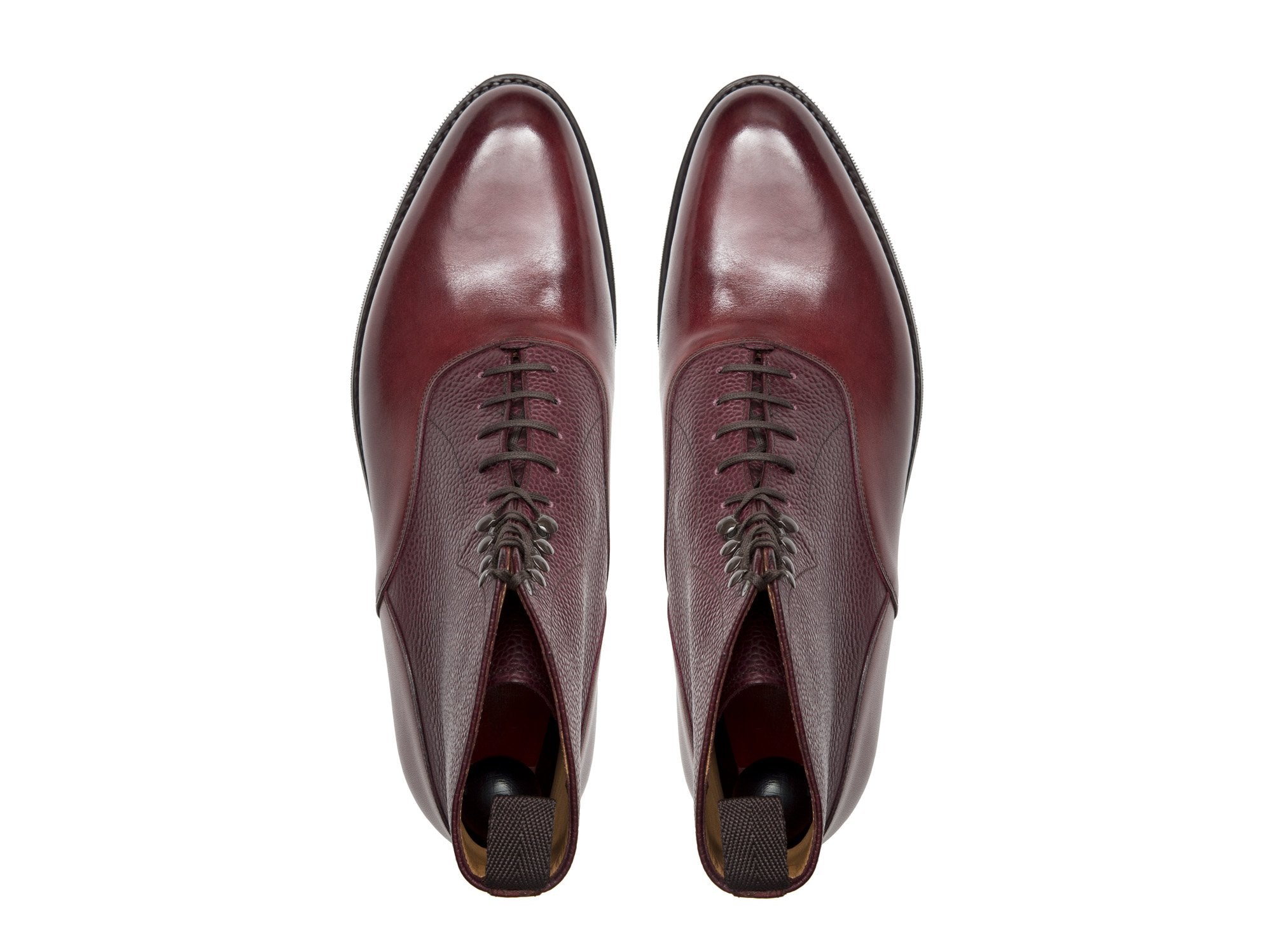 Wedgwood - MTO - Burgundy Calf / Burgundy Scotch Grain - TMG Last - City Rubber Sole