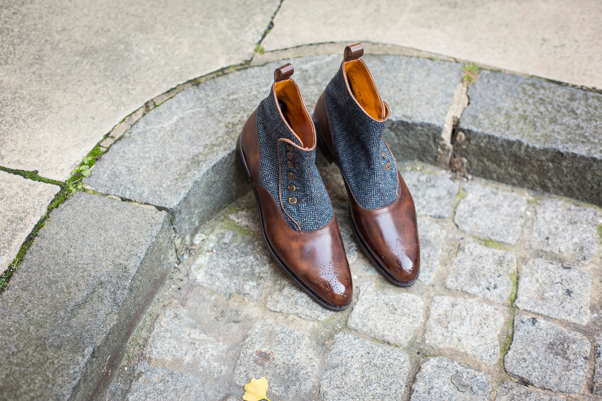 Westlake - MTO - Copper Museum Calf / Blue Tweed - NGT Last - City Rubber Sole