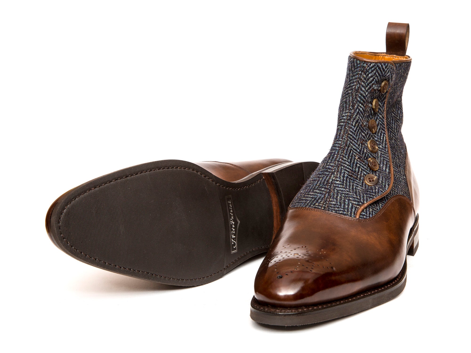 Westlake - MTO - Copper Museum Calf / Blue Tweed - NGT Last - City Rubber Sole