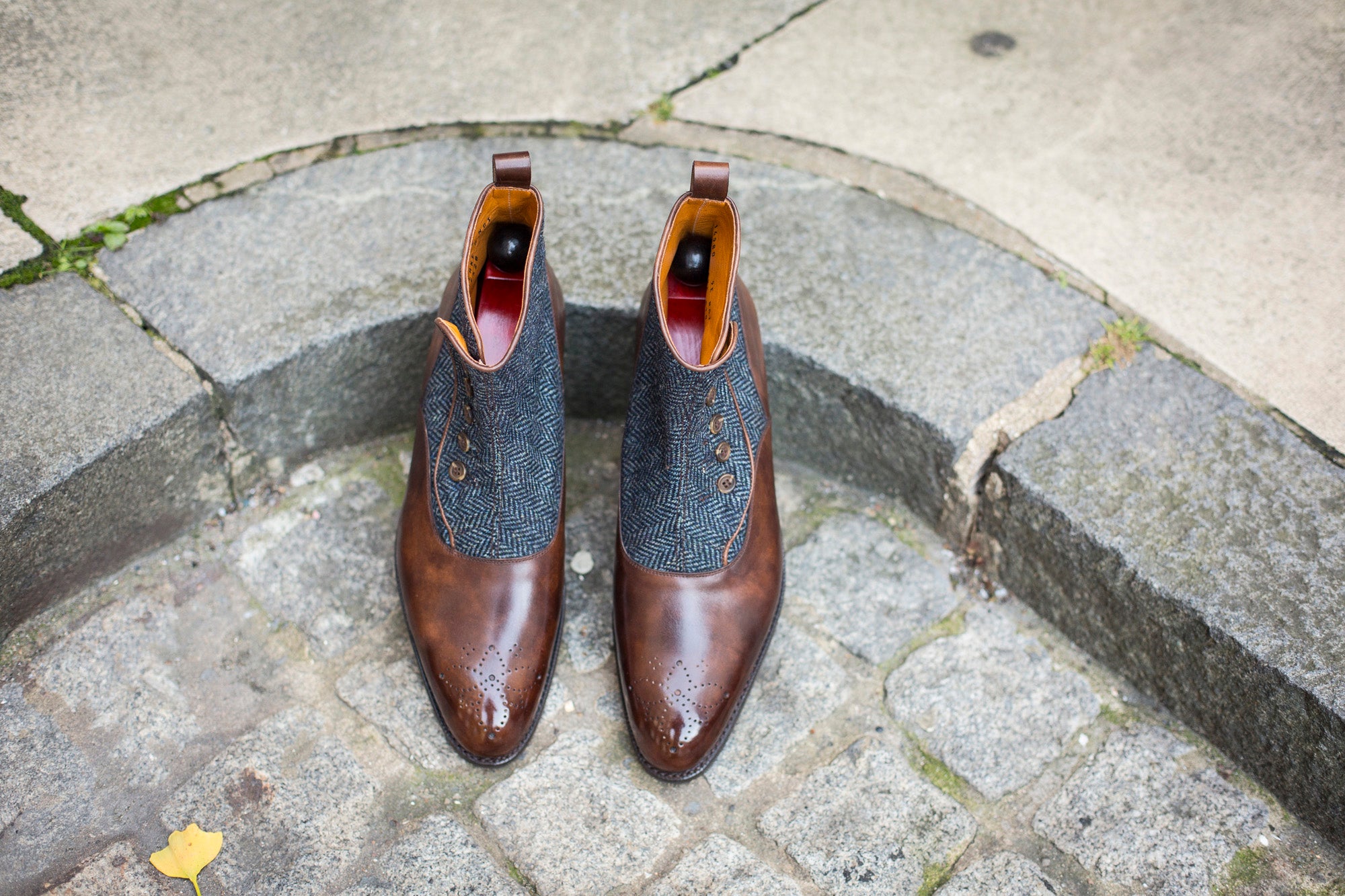 Westlake - MTO - Copper Museum Calf / Blue Tweed - NGT Last - City Rubber Sole