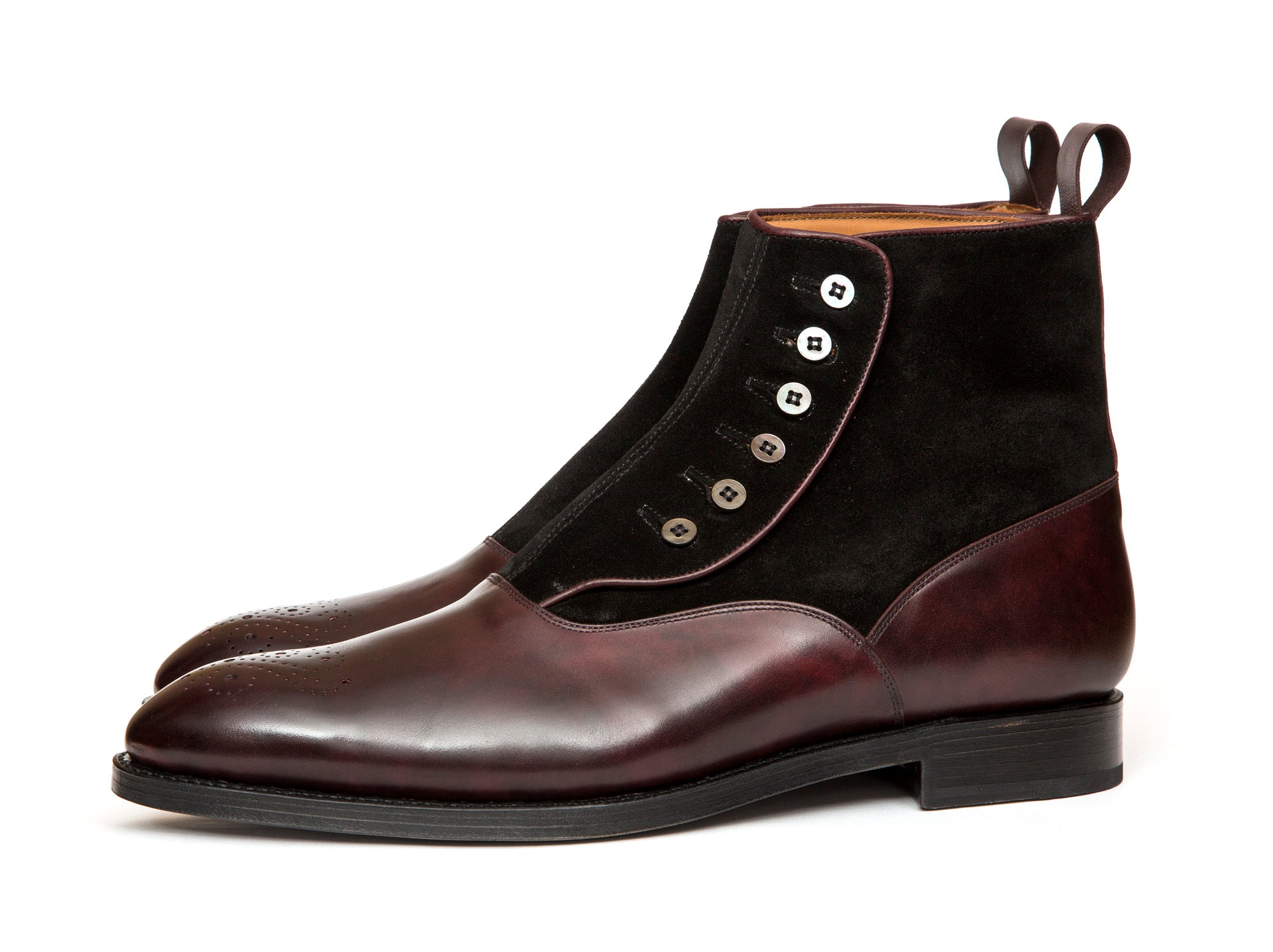 Westlake - MTO - Plum Museum Calf / Black Suede - NGT Last - Double Leather Sole