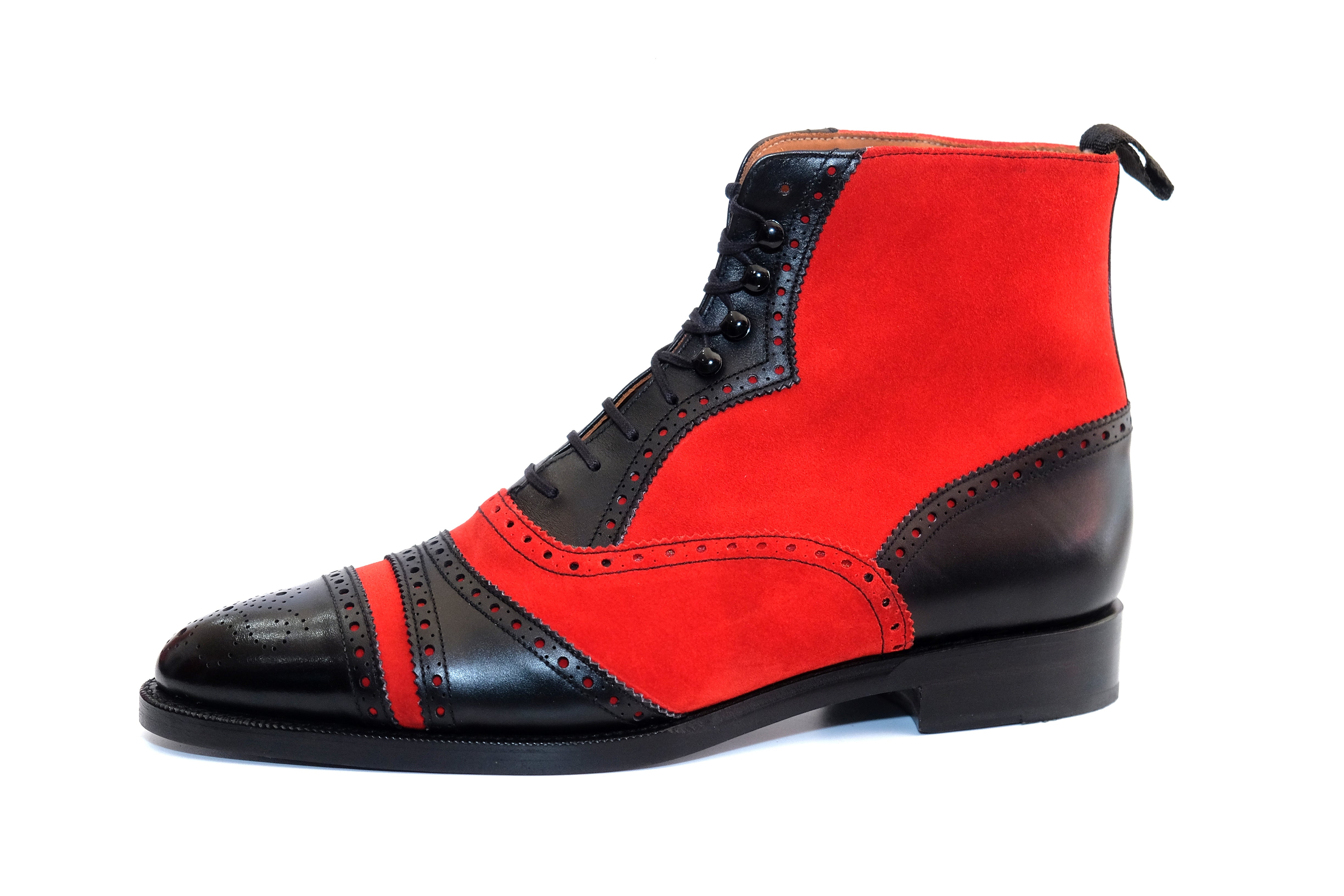 Whitman - MTO - Black Calf / Red Suede - TMG last - Double Leather Sole