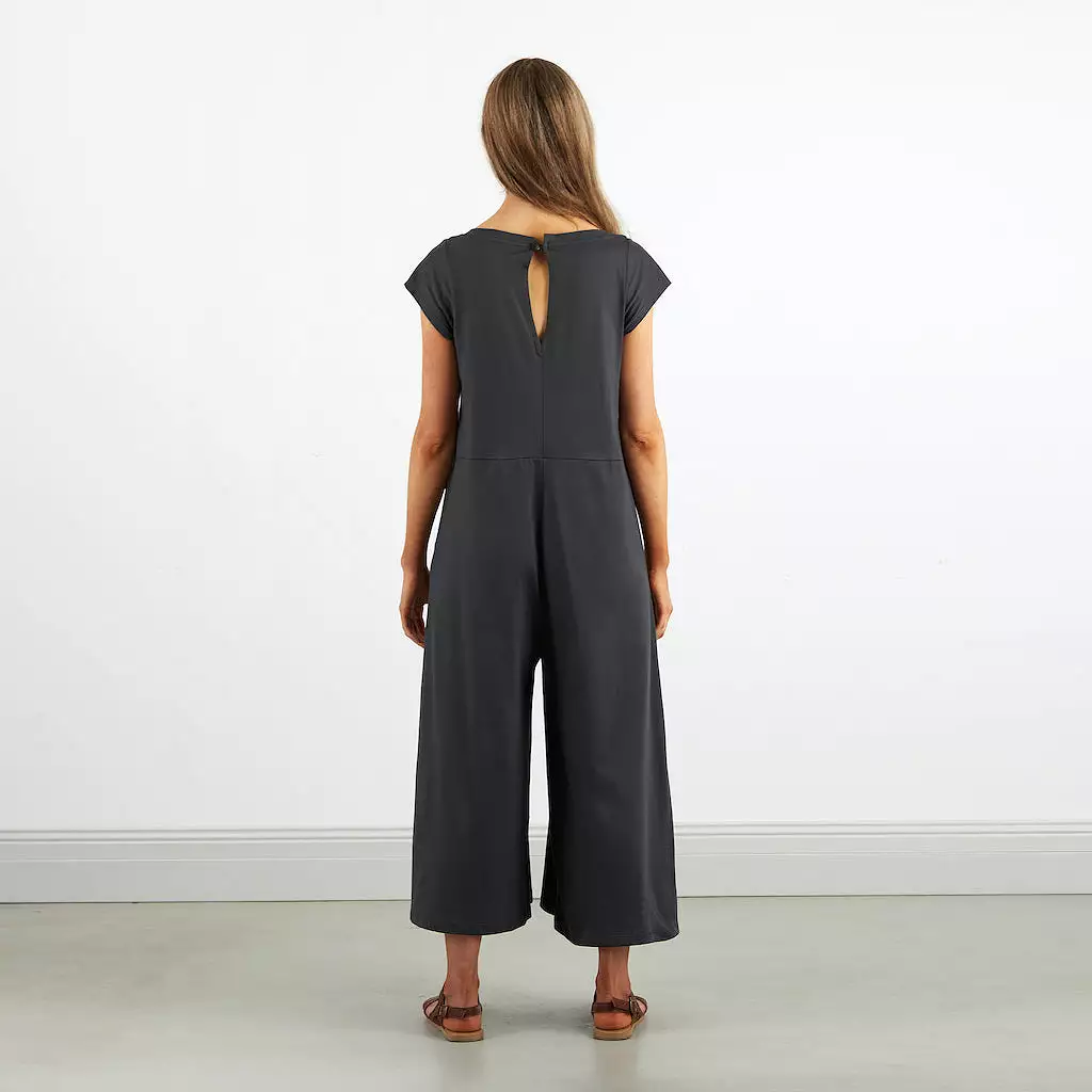 Wide Leg Jumpsuit  | Charcoal