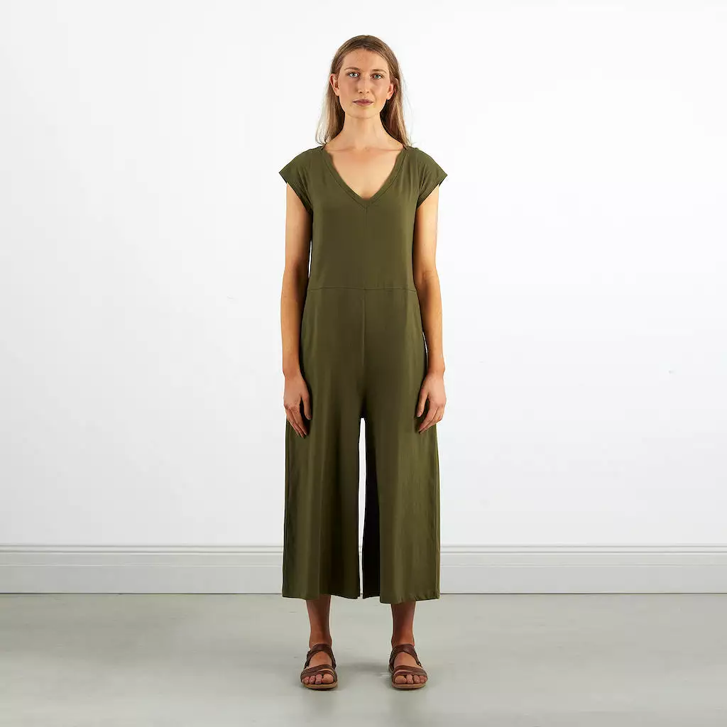 Wide Leg Jumpsuit  | Olive