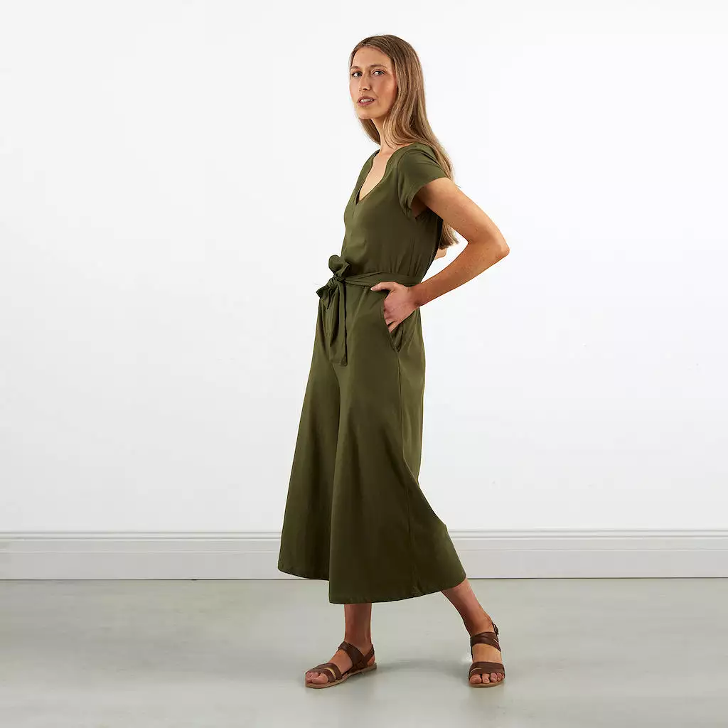 Wide Leg Jumpsuit  | Olive